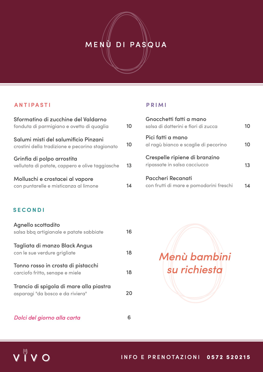 Menu di pasqua